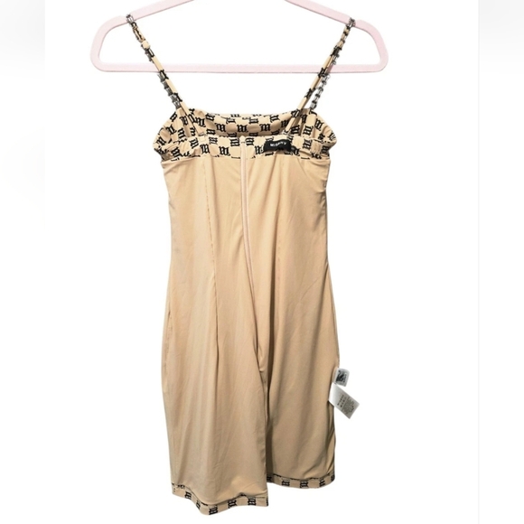 MISBHV Beige Monogram Spaghetti Mini Dress Women’s Size XS - Picture 8 of 14